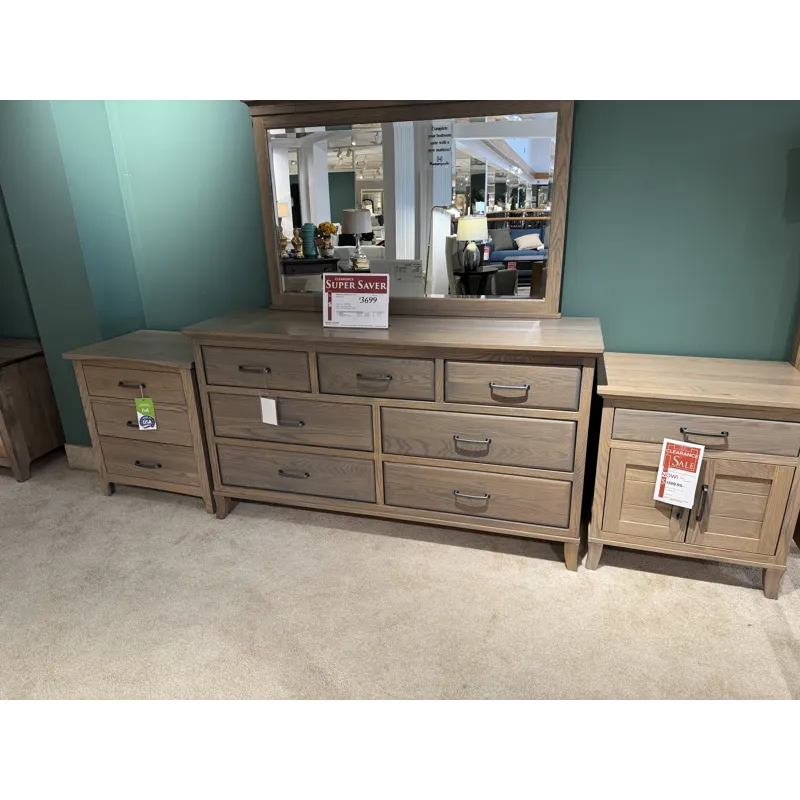 Dresser, Mirror, and 2 Nightstands