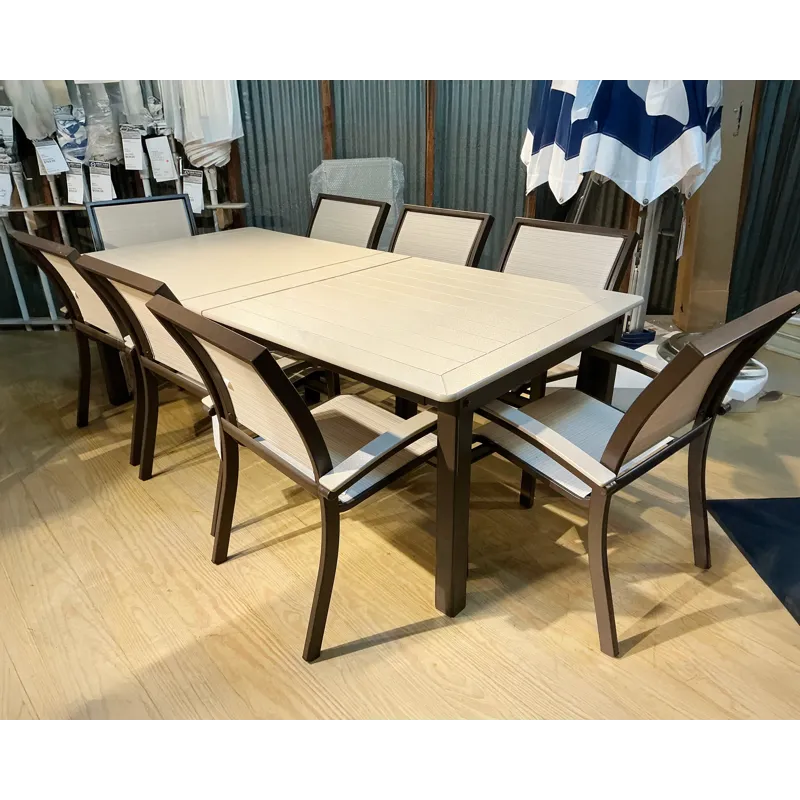 EXTENSION TABLE & 8 ARM CHAIRS