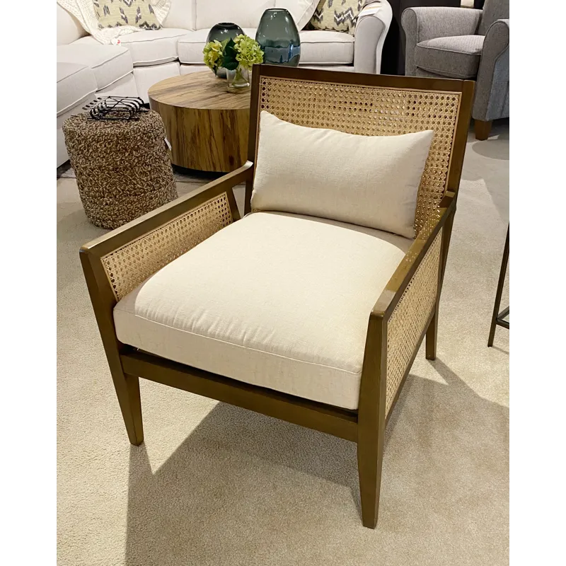 NATURAL CANE FINISH ARM CHAIR