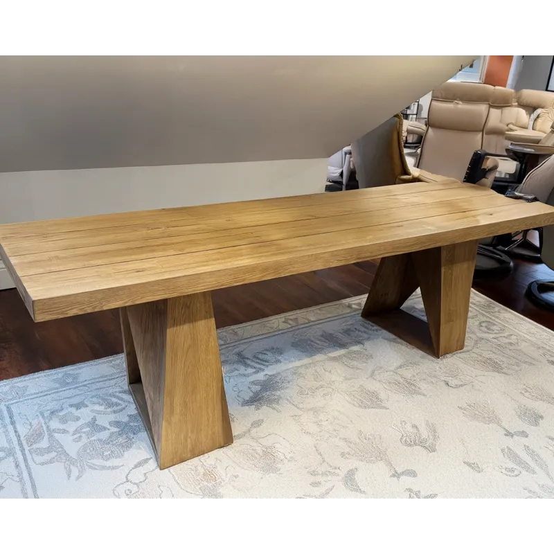 NATURAL OAK CONSOLE TABLE