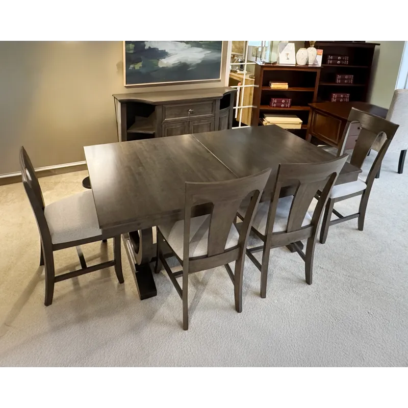 RING TABLE, 4 CHAIRS &amp; SERVER