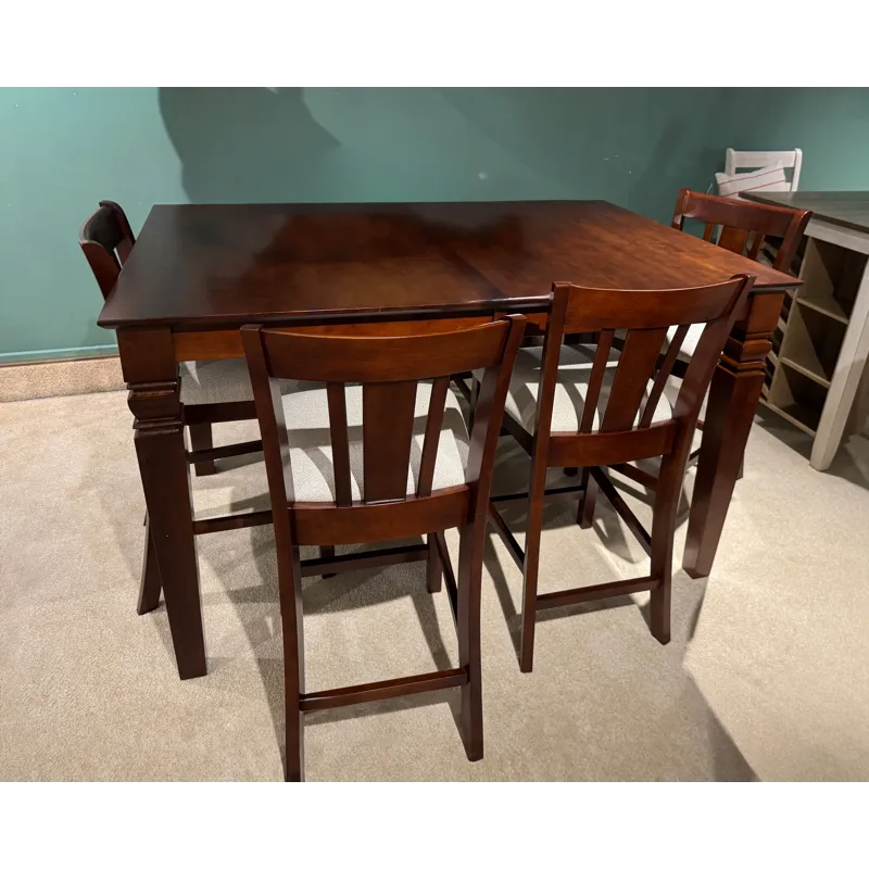 COUNTER TABLE &amp; 6 STOOLS
