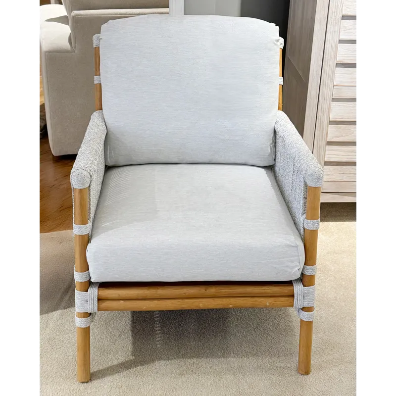 WOVEN ROPE RATTAN ACCENT CHAIR