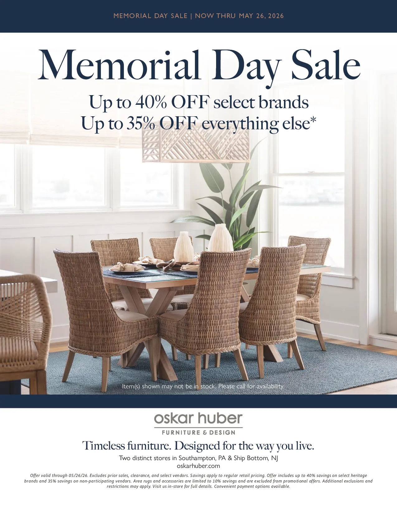 Memorial Day Sale