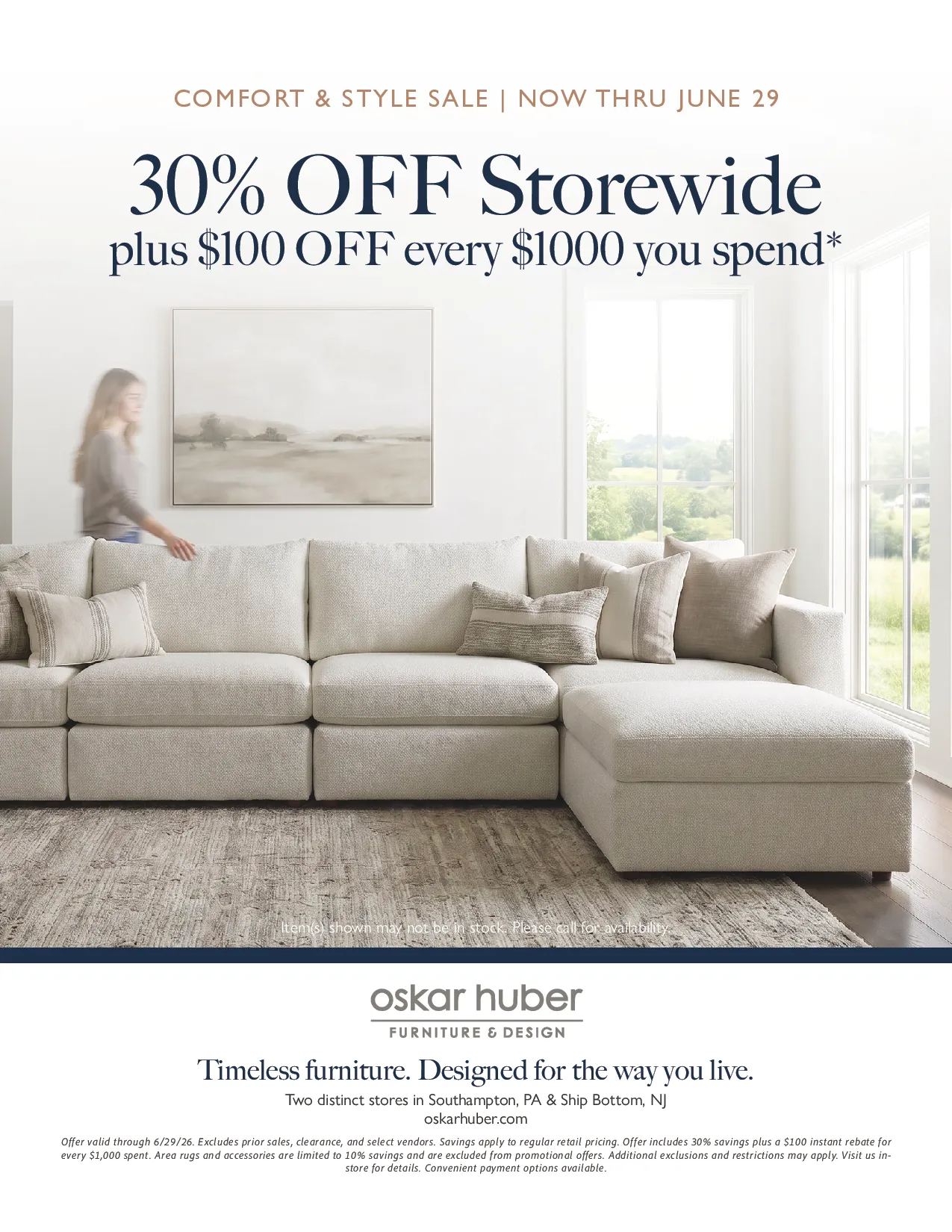 Comfort & Style Sale