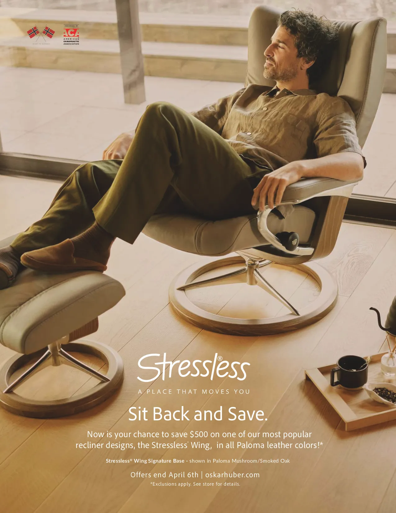 Stressless Wing Chair Promotion