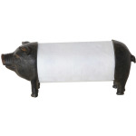 Metal & Resin Pig Shaped Paper Towel Holder