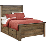 Trinell Full Panel Bed with 2 Storage Drawers