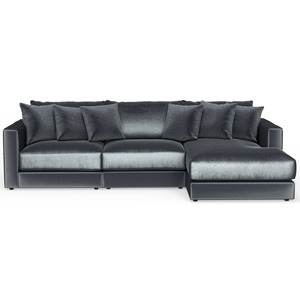 Remington 3 Piece Sectional Sofa Chaise - Slate