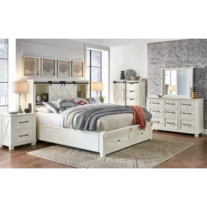 Sun Valley Queen Storage Bed W/foottboard Bench