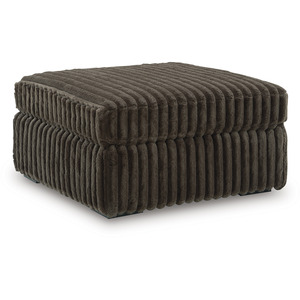 Midnight Madness Oversized Accent Ottoman - Onyx