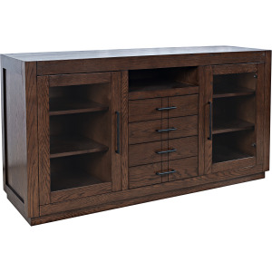Auburn Hills 50" Contemporary Media Console - Dark Oak
