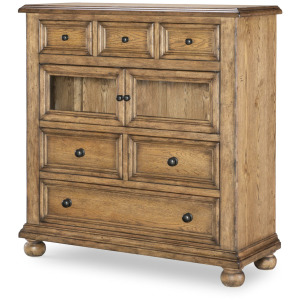 Vintage Market 6 Drawer Chest w/ Glass Door - Barnwood