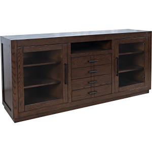 Auburn Hills 70" Contemporary Media Console - Dark Oak