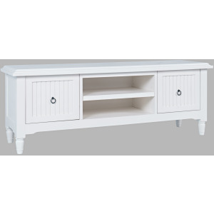 Westport 58" Modern Storage Bench - White