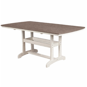 Chester Counter Height Outdoor Dining Table - Weathered Wood/White