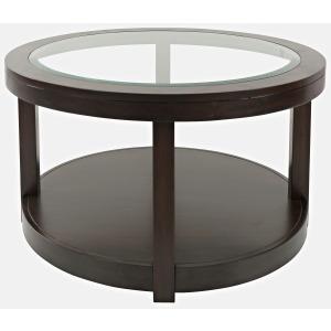 Urban Icon Round Castered Cocktail Table - Merlot