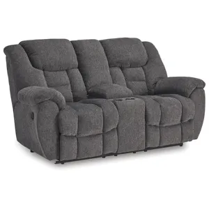 Foreside Reclining Loveseat with Console