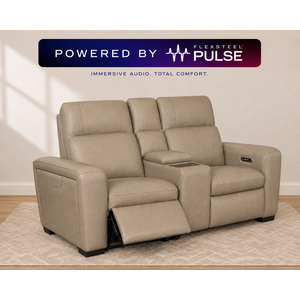 Sense Power Reclining Immersive Audio Loveseat with Console, Power Headrest, & Lumbar