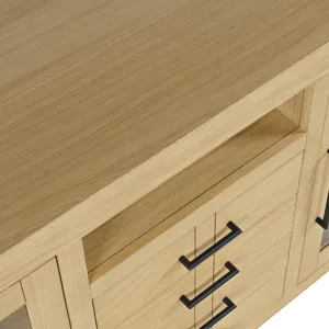 Auburn Hills 60" Contemporary Media Console - Light Oak