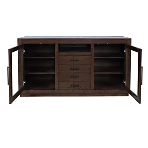 Auburn Hills 60" Contemporary Media Console -  Dark Oak