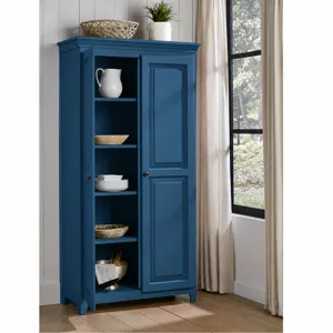 Tall 2 Door Pantry Cabinet - Wedgewood Blue 