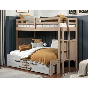 Dune Twin over Full Bunk Bed w/Ladder - Sandstone
