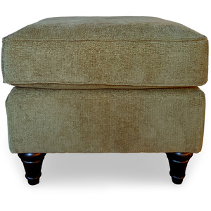 Poplin Olive Upholstered Ottoman