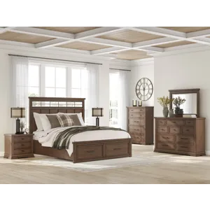 Taffenbrook King/California King Panel Headboard with Roll Slats