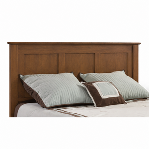 Shaker Queen Low Flat Panel Headboard - Tuscan Brown