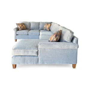 Posh Blue 3 Piece Sectional