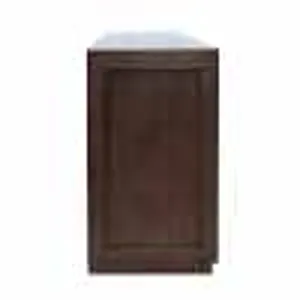 Auburn Hills 70" Contemporary Media Console With Tempered Glass Doors, Drawers And Adjustable Shelv