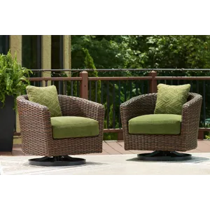 Horizon Hall Outdoor Swivel Lounge Chair with Cushion
