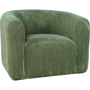 Biggs Corduroy Upholstered Barrel Swivel Chair - Forest