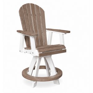 Cambridge Counter Height Swivel Chair - Weathered Wood/White