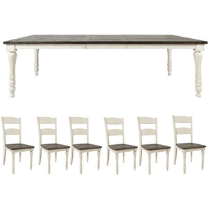 Madison County 7 Piece Extendable Dining Set - Vintage White