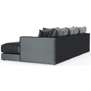 Remington 3 Piece Sectional Sofa Chaise - Slate