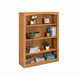 Shaker Pine 48" H Flush Cut Bookcase - Honey 