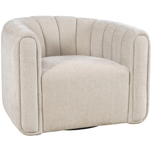 Grande Upholstered Barrel Swivel Chair - Natural