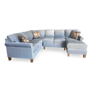 Posh Blue 3 Piece Sectional