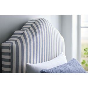 Tide & Timber Upholstered Twin Headboard - Blue Stripe
