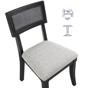 Colvin Black Cane Side Chair