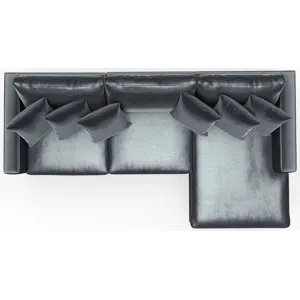 Remington 3 Piece Sectional Sofa Chaise - Slate