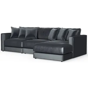 Remington 3 Piece Sectional Sofa Chaise - Slate