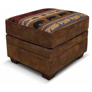 Jaden Ottoman - Pinto Tobacco Faux Leather