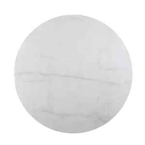 Colvin 5-Piece 52" Round White Marble Dining Set, Black