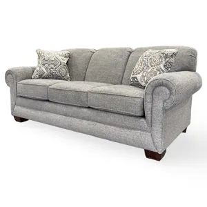 Monroe Sofa - Lucille Mushroom w/Garcia Toast Pillow