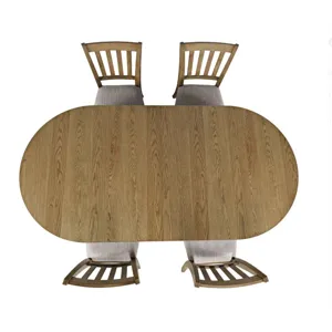 Brentwood 102" Table w/4 Slat Back Chairs - Cascade Oak