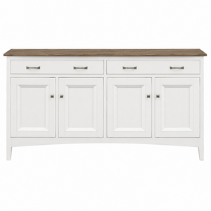 Maple 72" 4 Door Dining Server - Sandstone/White