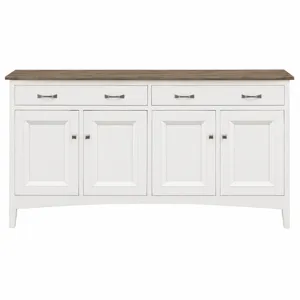 Maple 72" 4 Door Dining Server - Sandstone/White